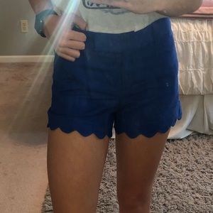 Bright Blue Scalloped Shorts